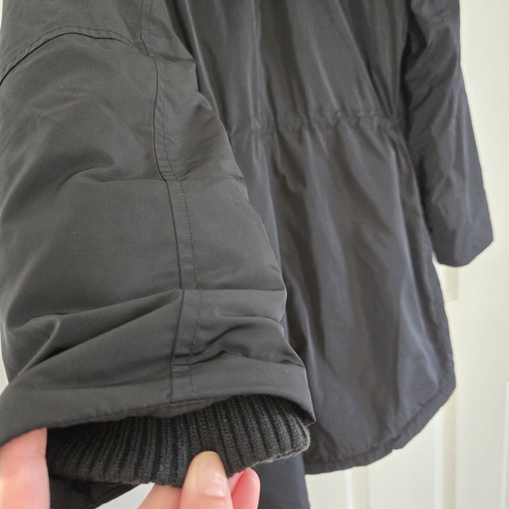 Mossimo Women's Black Parka Coat with Faux Fur Trim Size Small - Picture 6 of 8